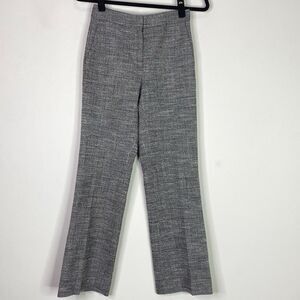 Massimo Dutti Gray Plaid Straight-Leg Pants